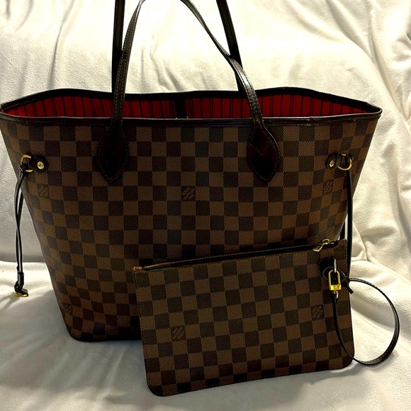 Authentic Louis Vuitton Neverfull NM MM Damier with Pouch - Picture 1 of 17